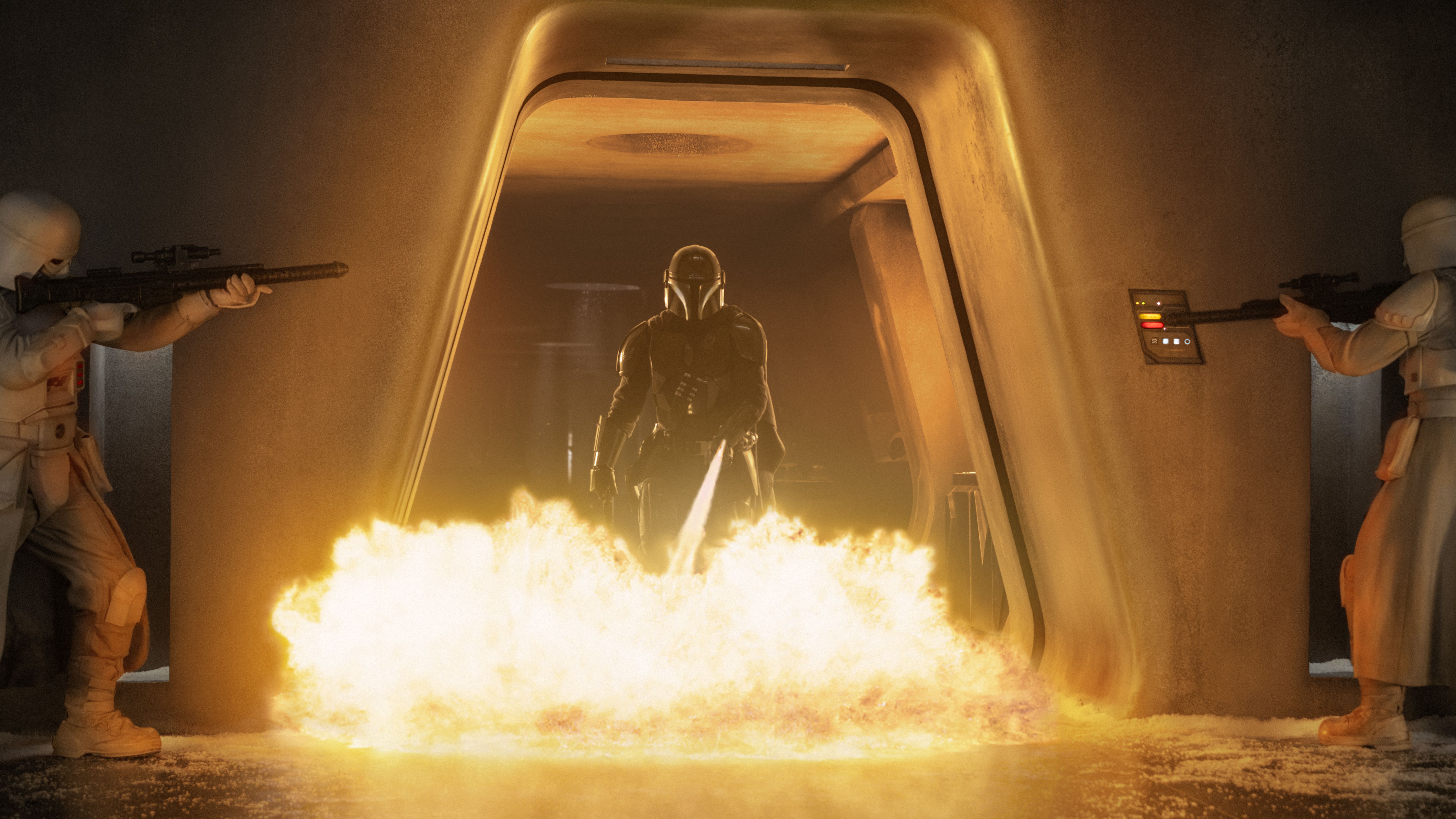 Din Djarin usa lança-chamas no pulso: ação inédita em The Mandalorian - Featured Image